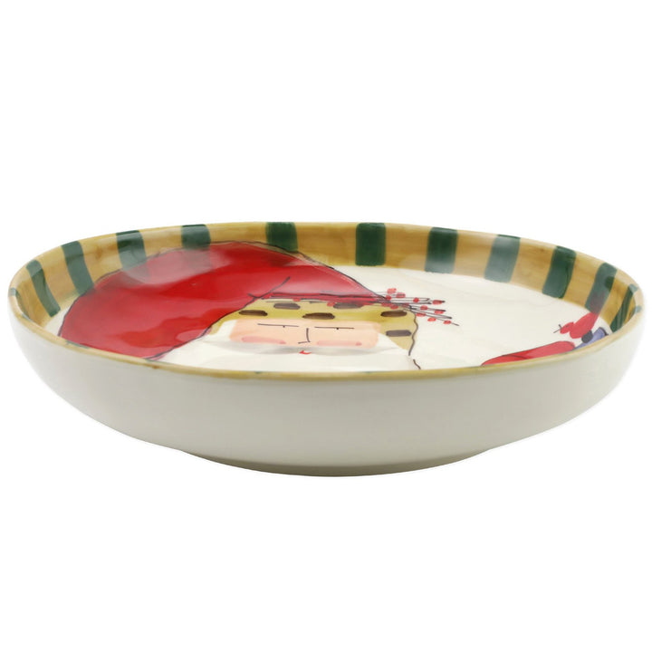 Old St. Nick Round Shallow Bowl w/ Train