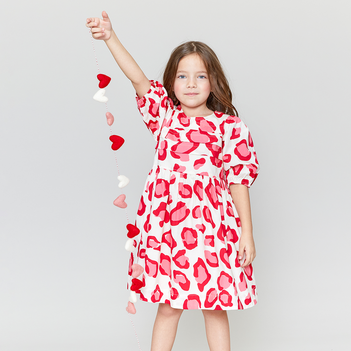 Pink & Red Leopard Evelyn Dress
