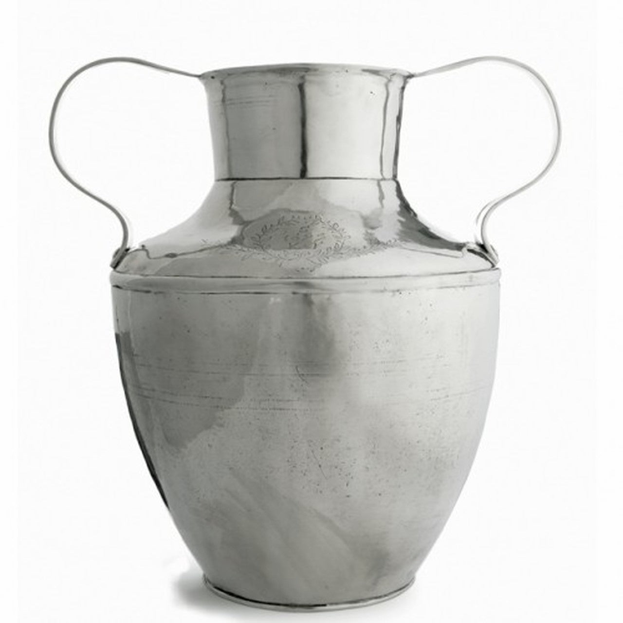 Vintage Pewter Large 2-Handled Vase