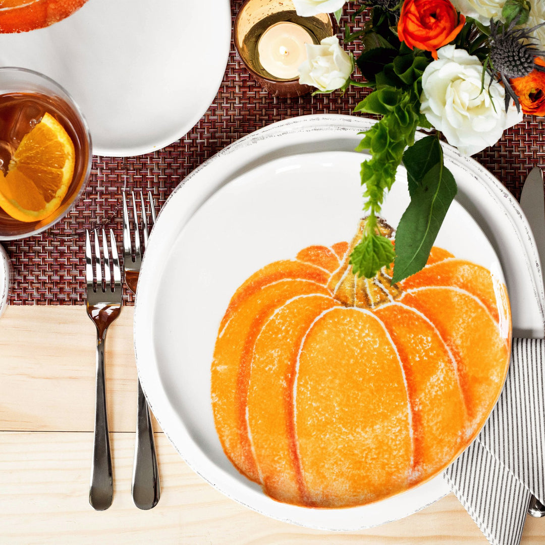 Pumpkins Orange Medium Pumpkin Salad Plate