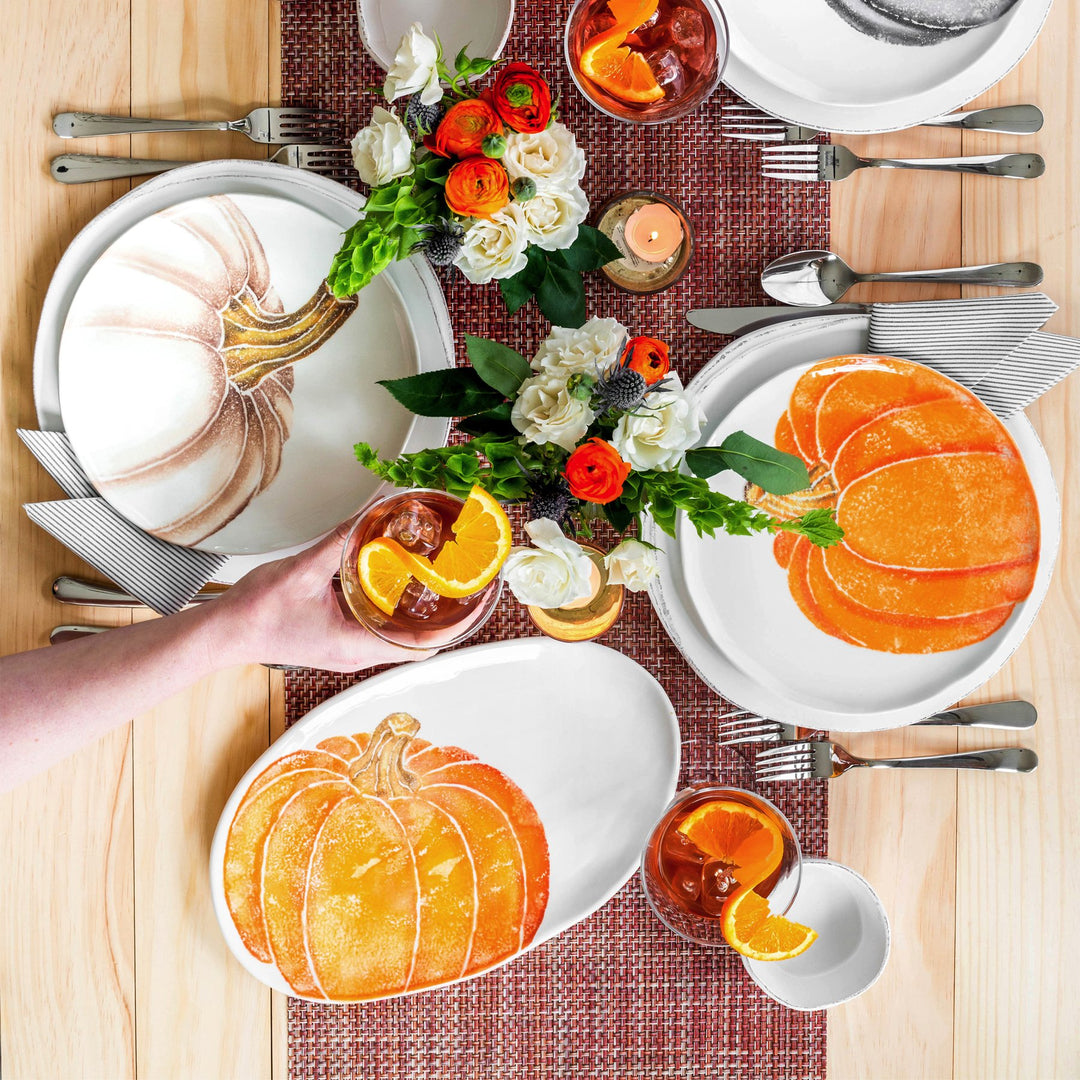 Pumpkins Orange Small Pumpkin Salad Plate