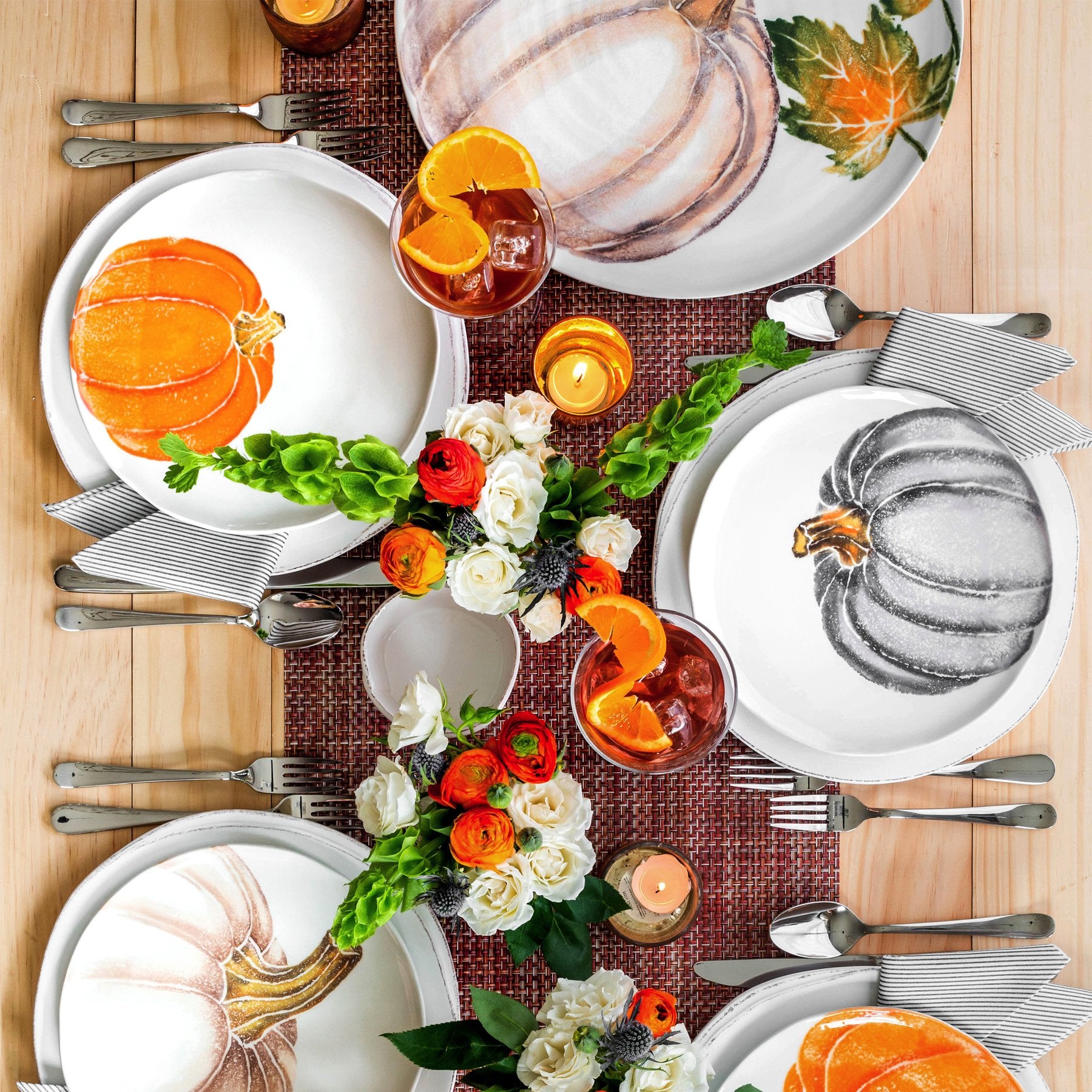 Pumpkins Grey Medium Pumpkin Salad Plate