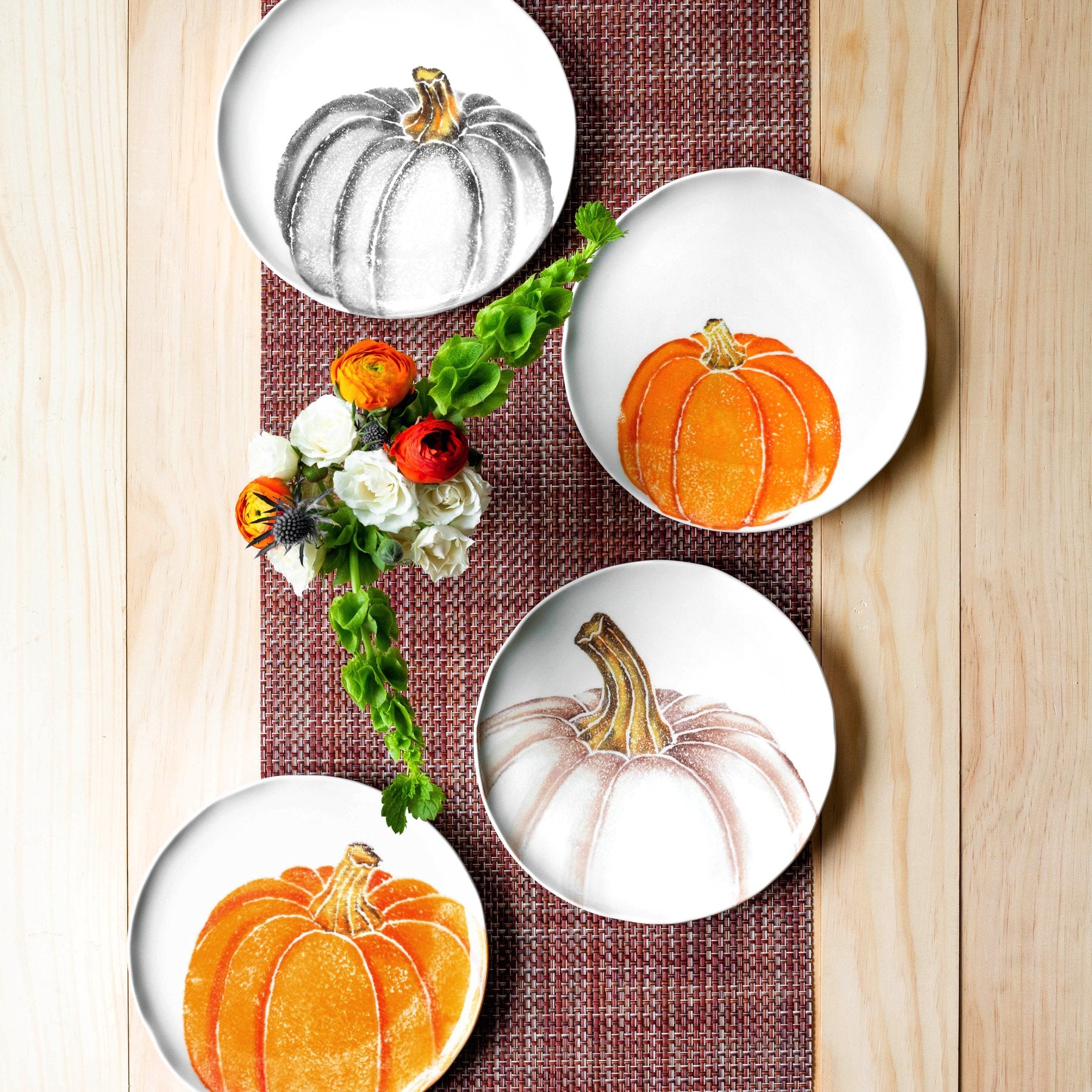 Pumpkins Grey Medium Pumpkin Salad Plate