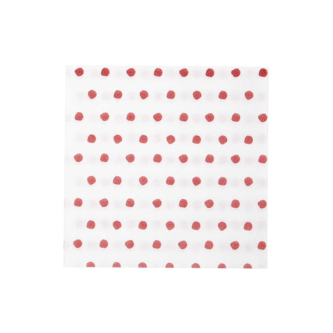 Papersoft Napkins Red Dot Dinner Napkins - Pack of 50
