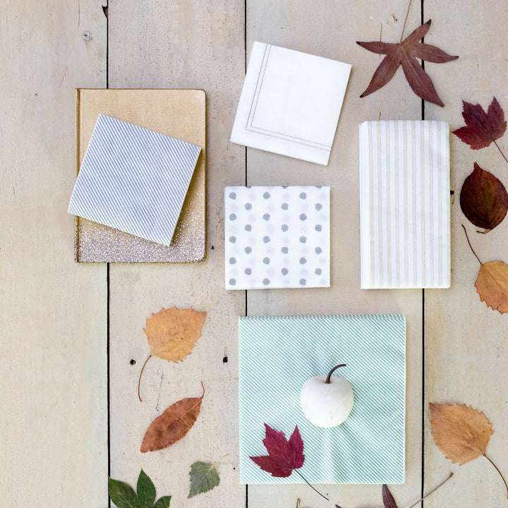 Papersoft Napkins Blue Dot Cocktail Napkins - Pack of 20