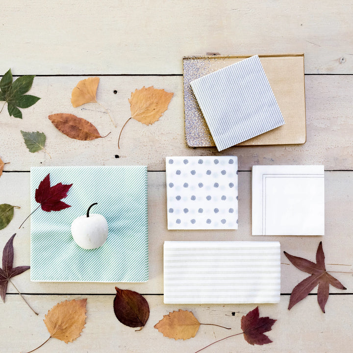 Papersoft Napkins Blue Dot Cocktail Napkins - Pack of 20