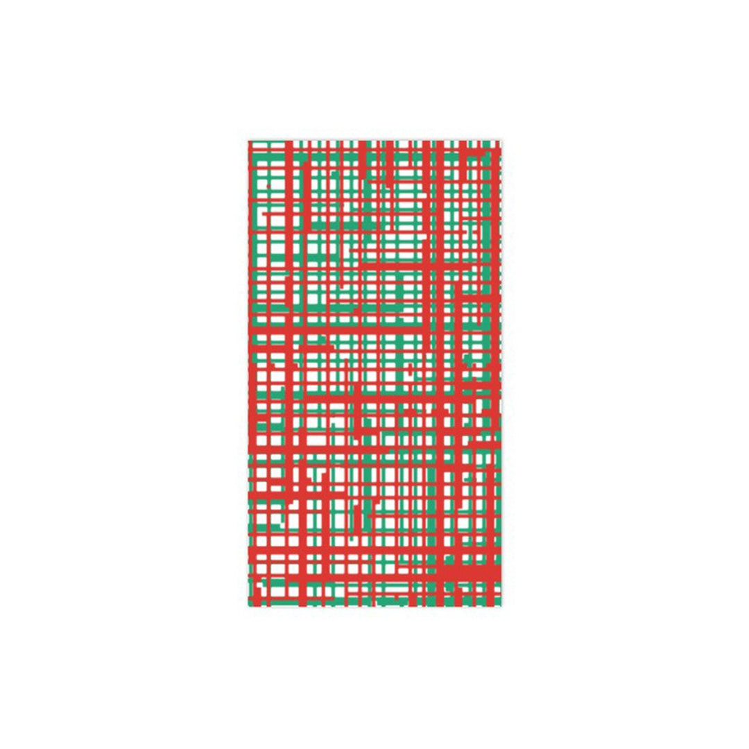 Papersoft Napkins Green & Red Plaid Guest Towels - Pack of 20