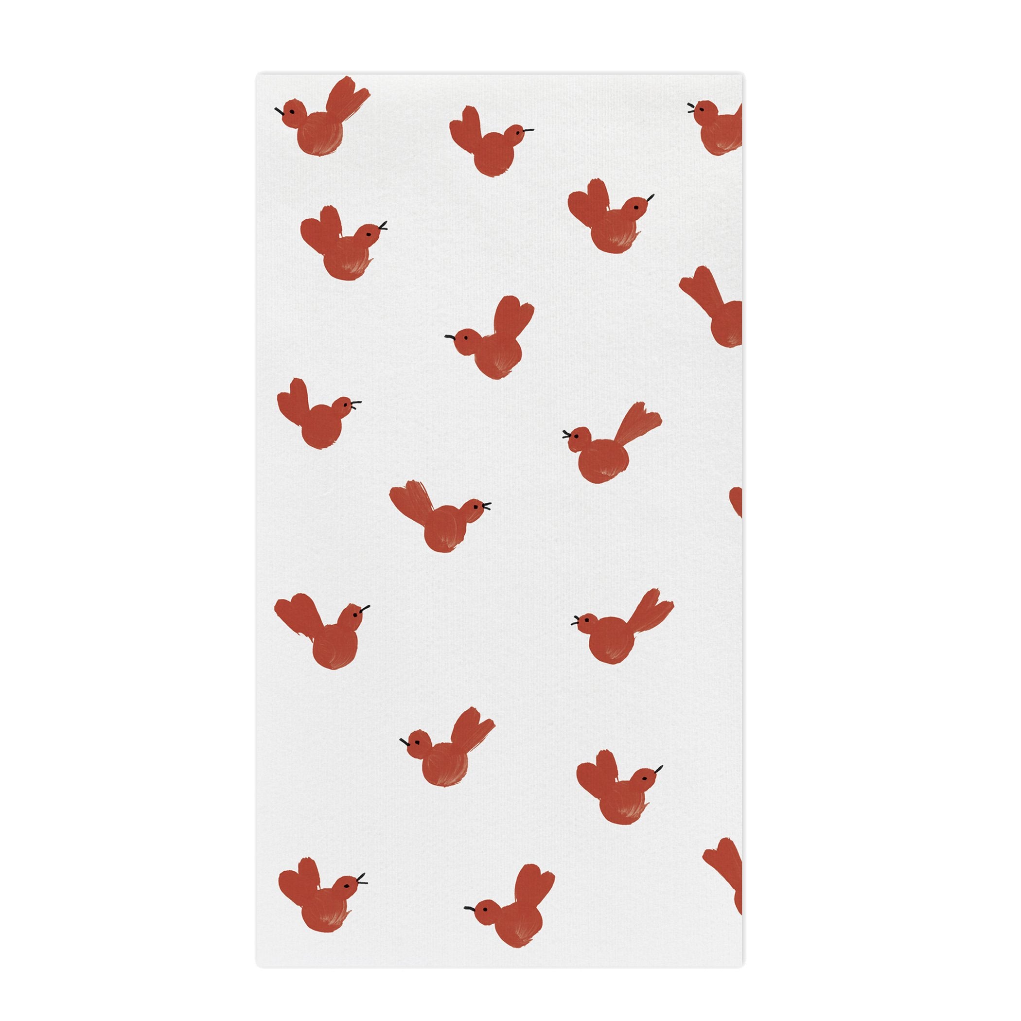Papersoft Red Bird Guest Towels - Pack of 20