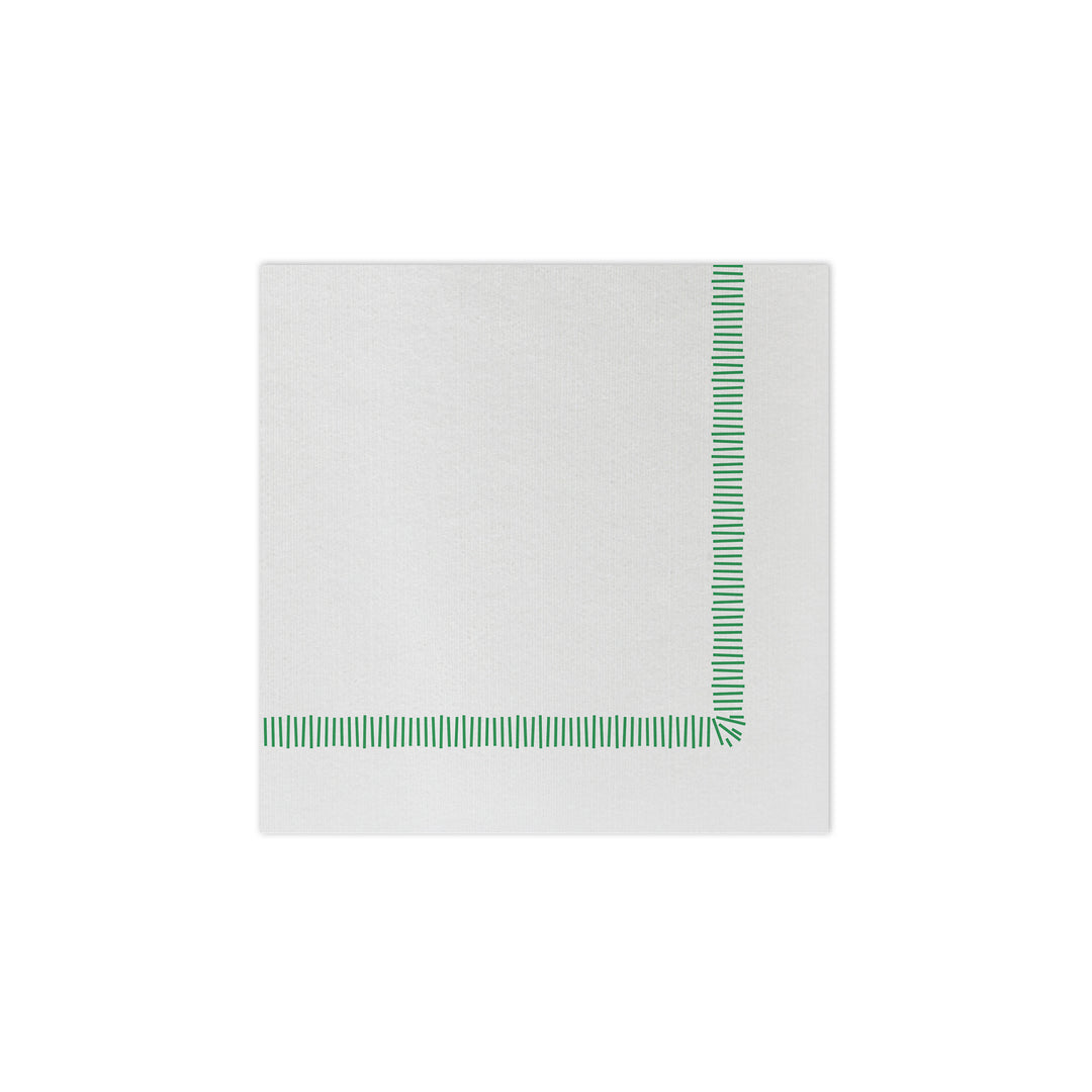 Papersoft Napkins Fringe Green Cocktail Napkins - Pack of 20