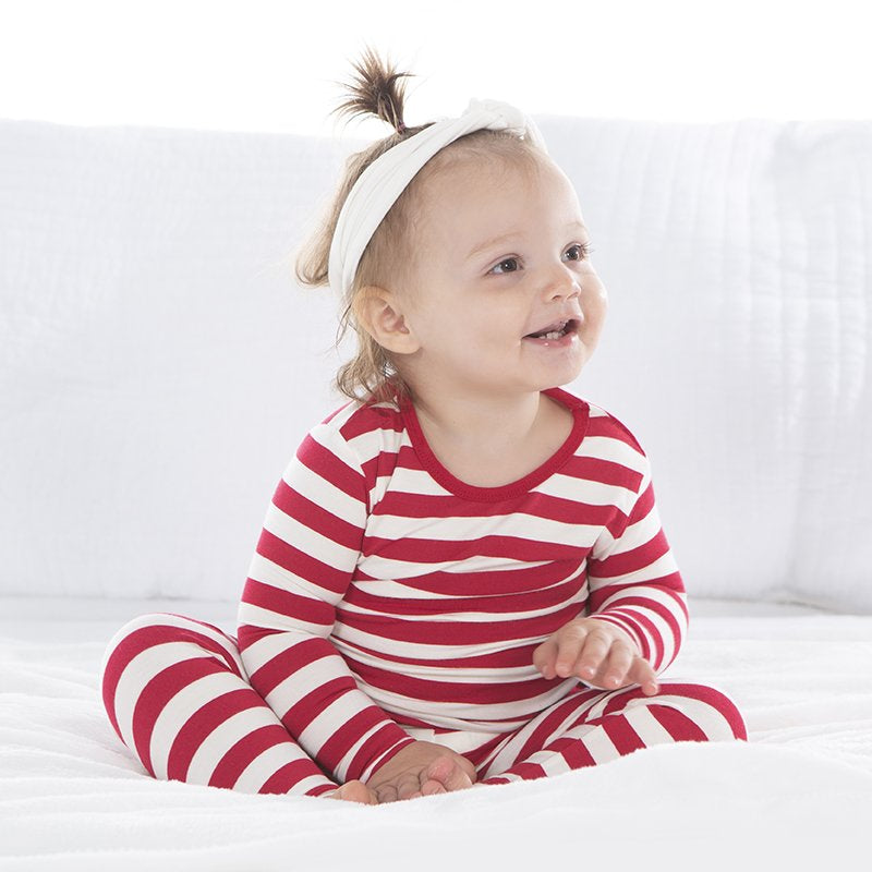 Candy Cane Stripe Long Sleeve Pajama Set