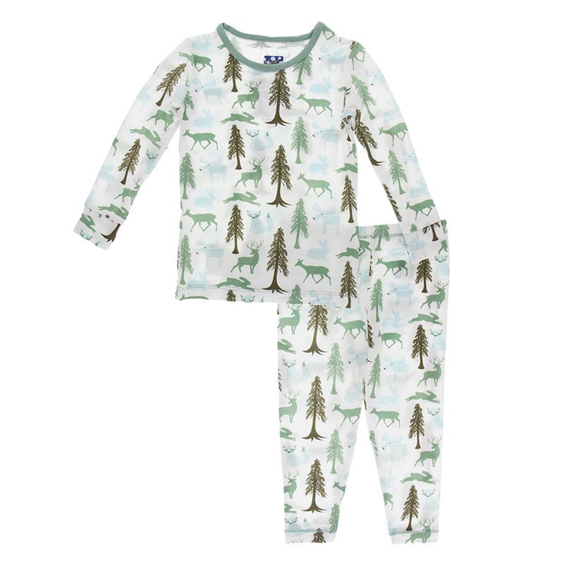 Natural Woodland Holiday Long Sleeve Pajama Set