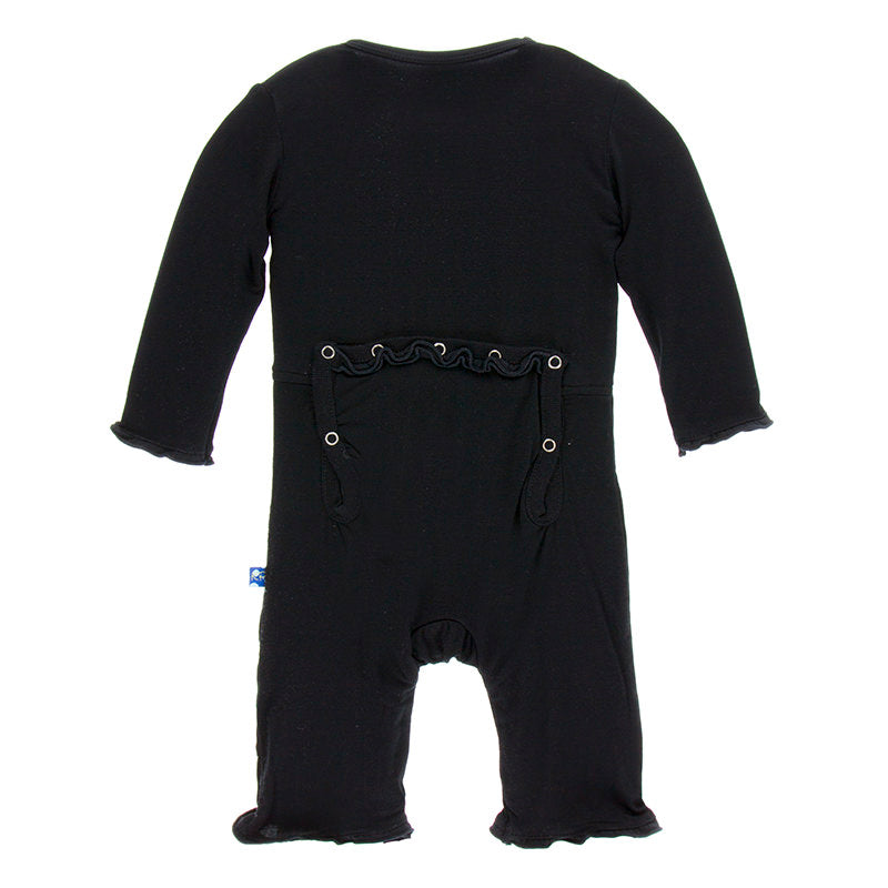 Midnight Muffin Ruffle Coverall w/ Snaps