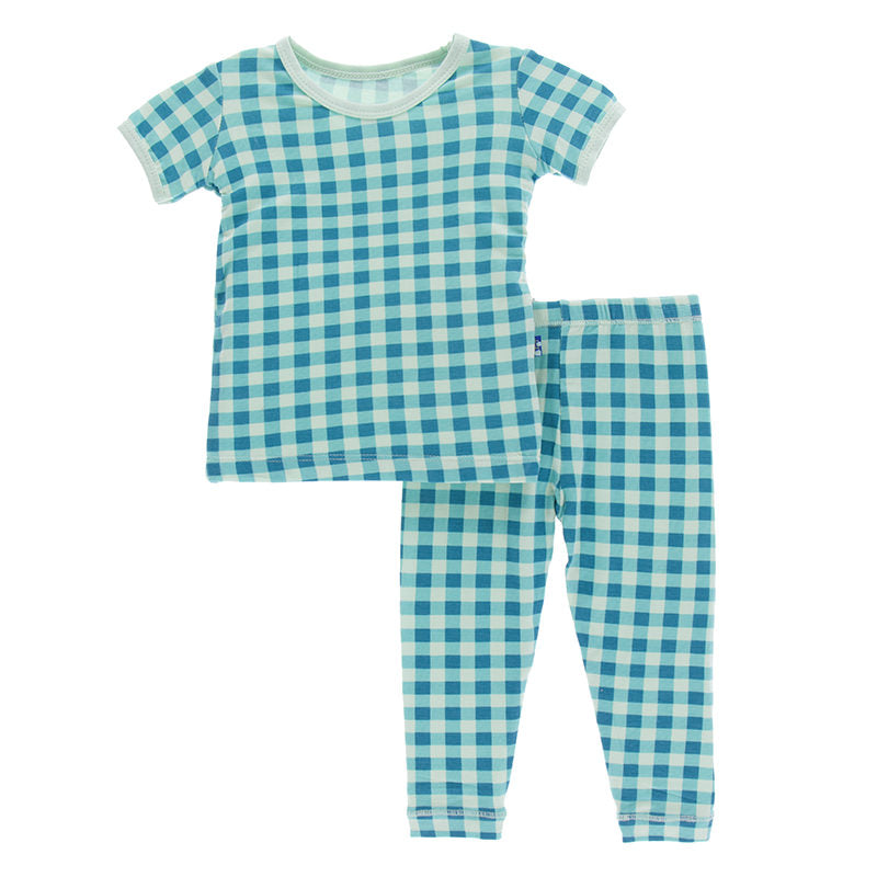 Pistachio Gingham Short Sleeve Pajama Set