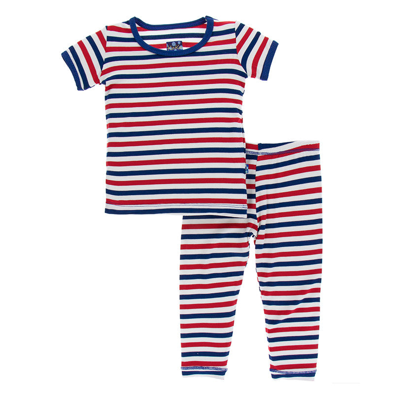 USA Stripe Short Sleeve Pajama Set