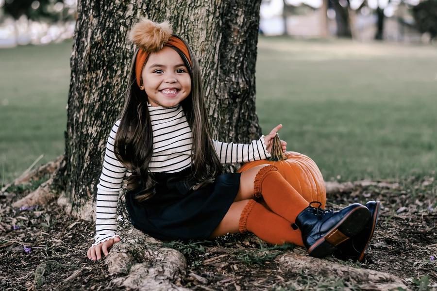 Pumpkin Spice Lace Top Knee Highs