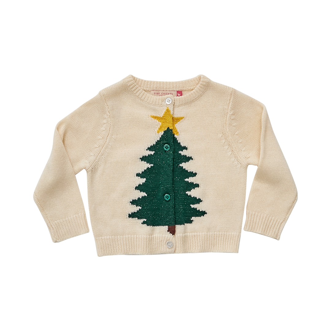 Cream Tree Baby Holiday Sweater