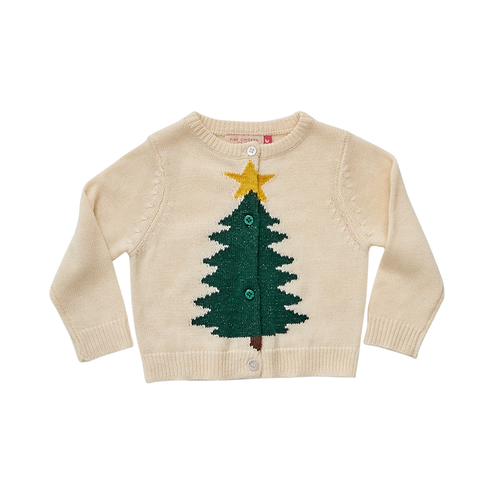 Cream Tree Baby Holiday Sweater