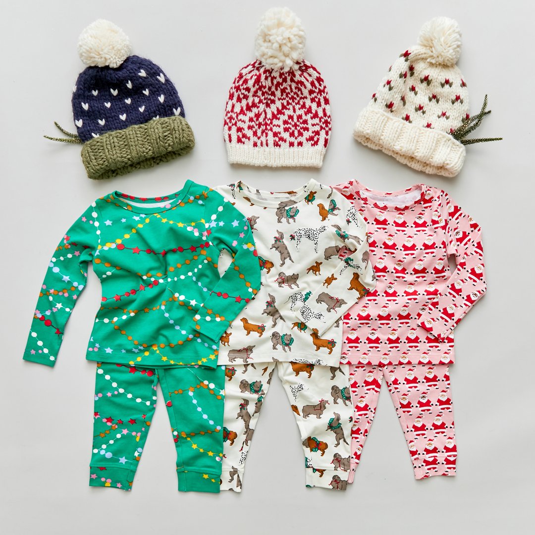 Holiday Dogs Baby/Kid/Adult Organic Holiday PJ Set
