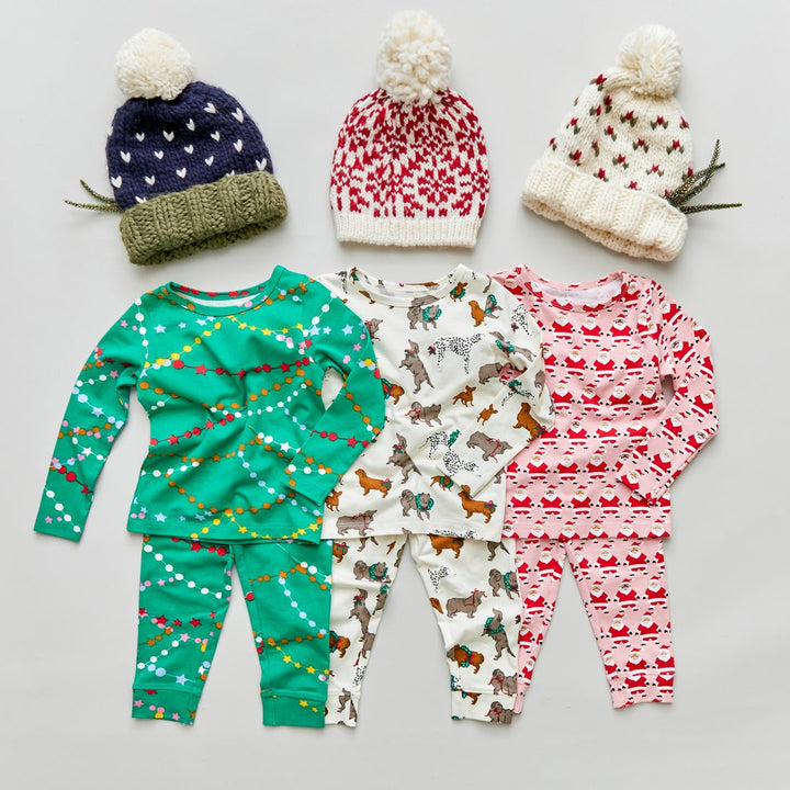 Holiday Dogs Baby/Kid/Adult Organic Holiday PJ Set
