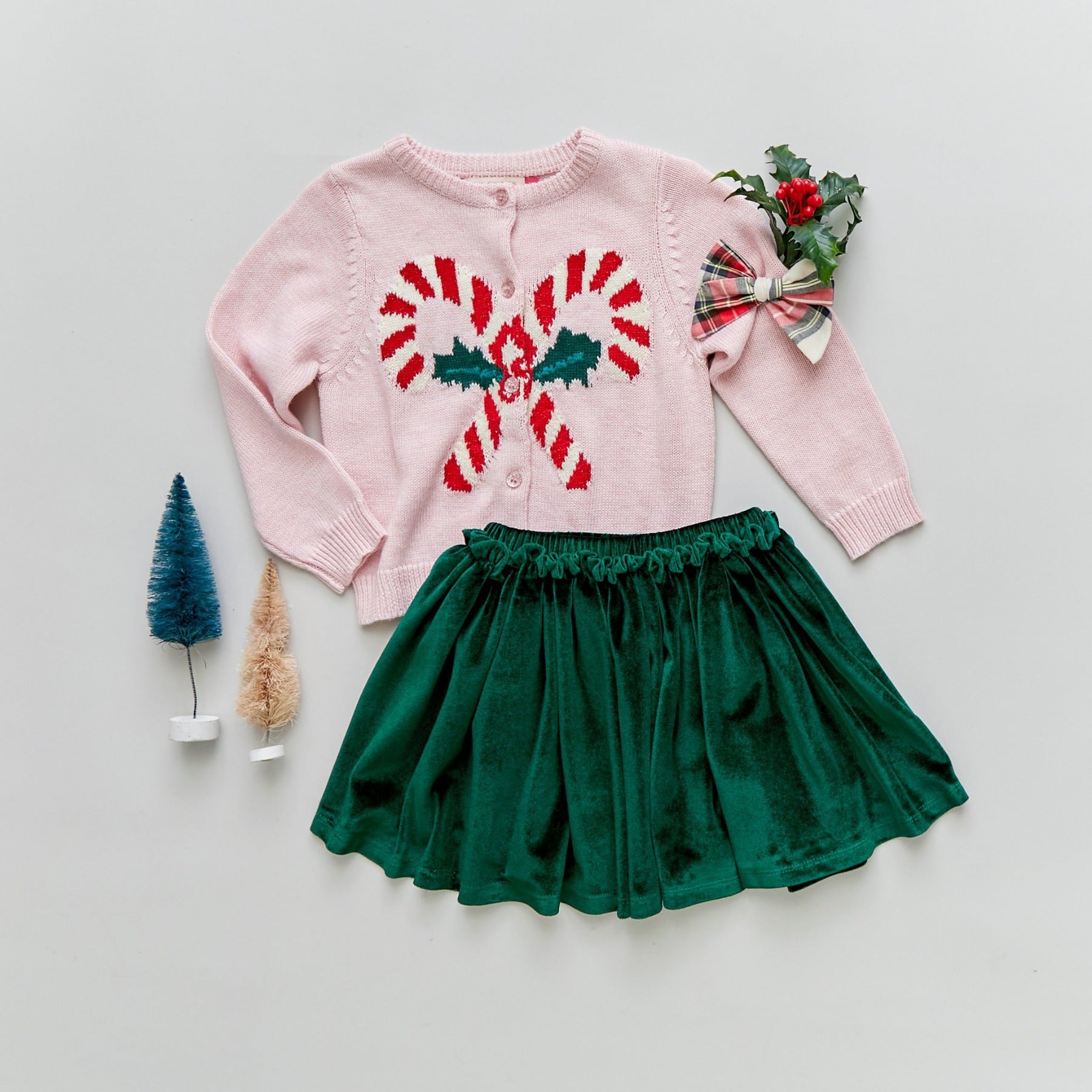 Strawberry Cream Candy Canes Baby Holiday Sweater