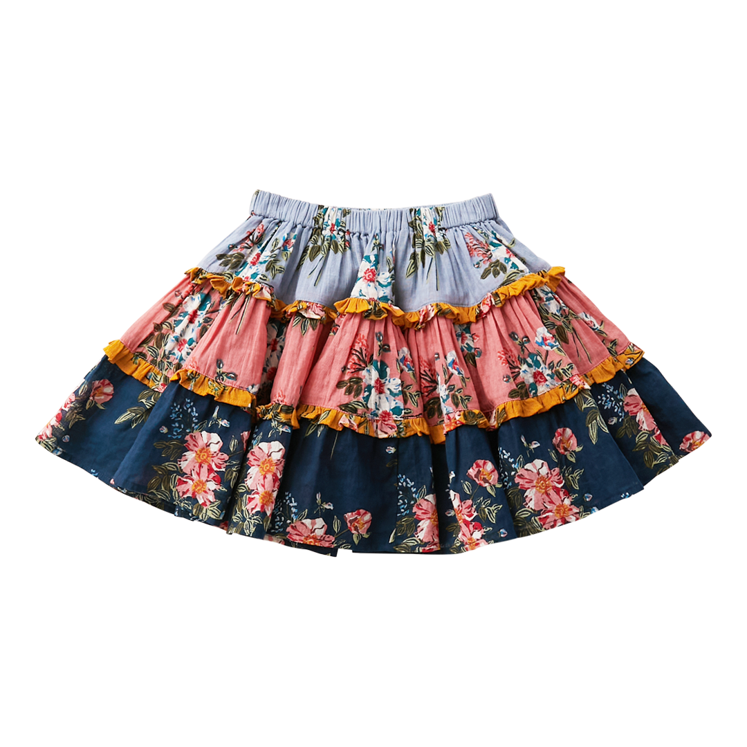 Mixed Franken Florals Allie Skirt