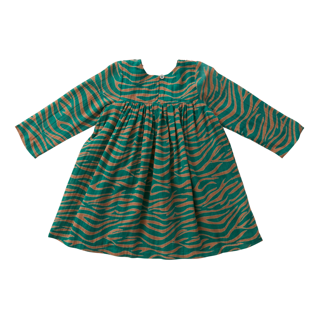 Green/Thrush Zebra Courtney Dress