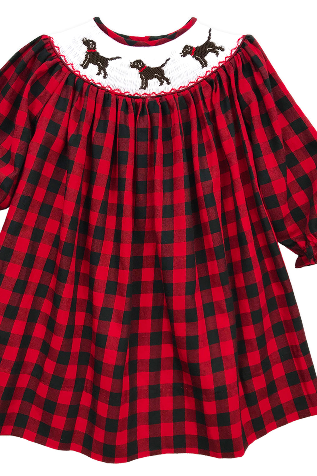 Smocked Puppy Dog Bishop Dress