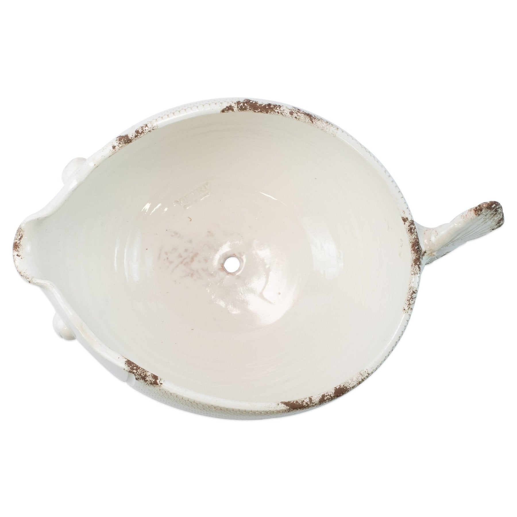 Rustic Garden White Fish Cachepot