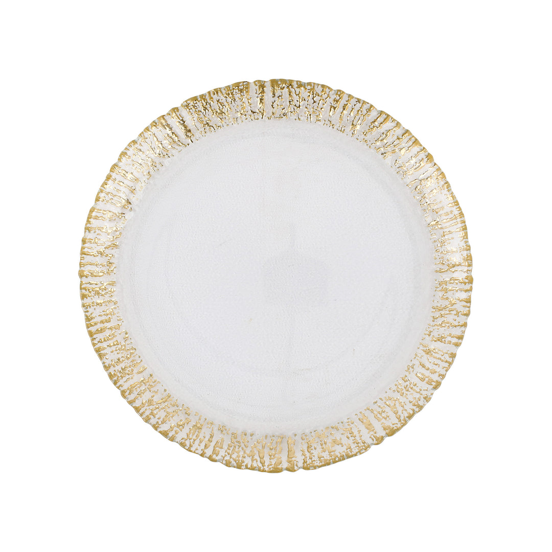 Rufolo Glass Gold Dinner Plate