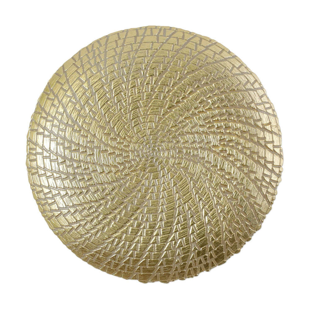 Rufolo Glass Gold Crocodile Service Plate/Charger