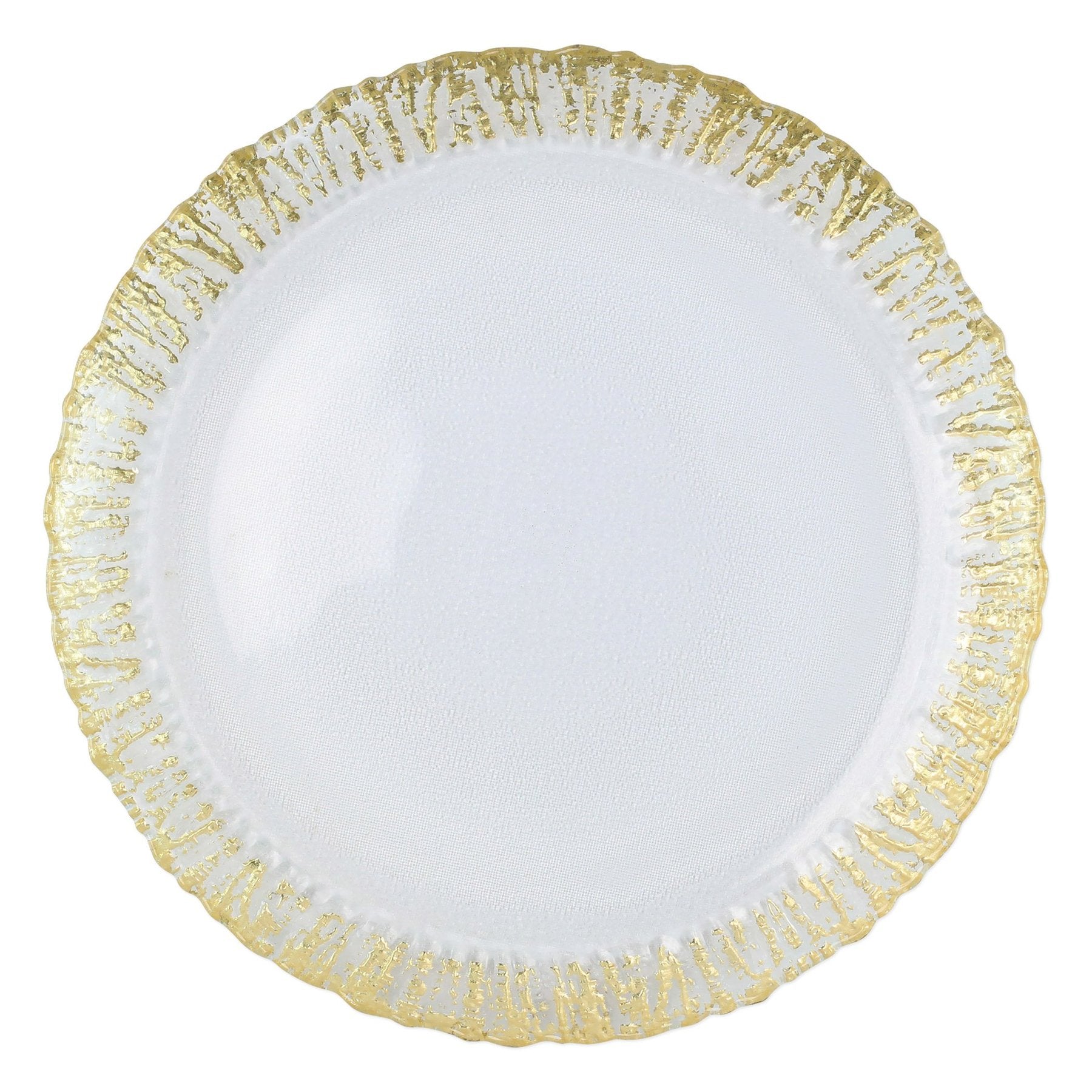 Rufolo Glass Gold Round Platter 