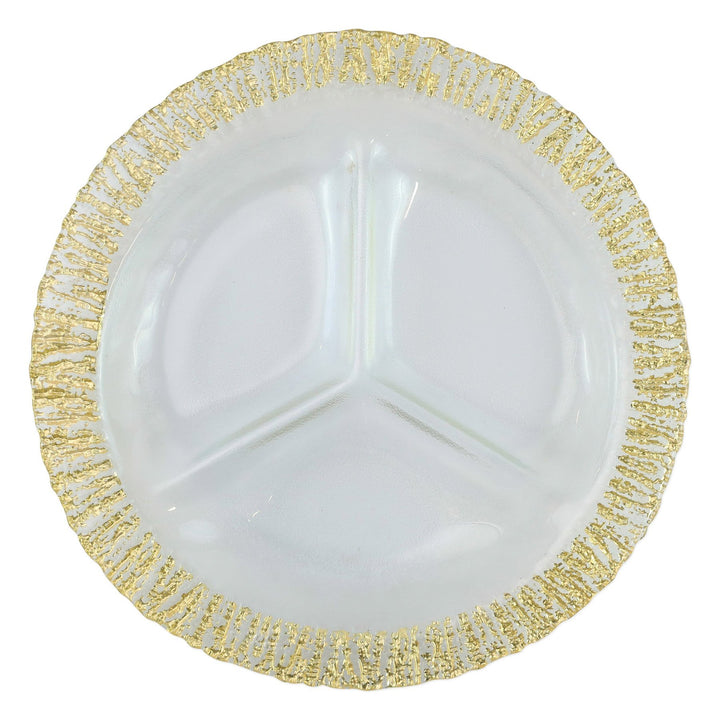 Rufolo Glass Gold Three-Part Server
