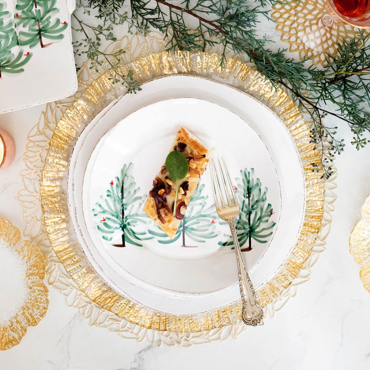 Rufolo Glass Gold Canape Plate