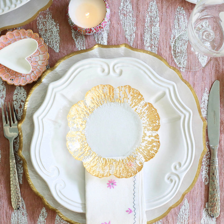 Rufolo Glass Gold Canape Plate
