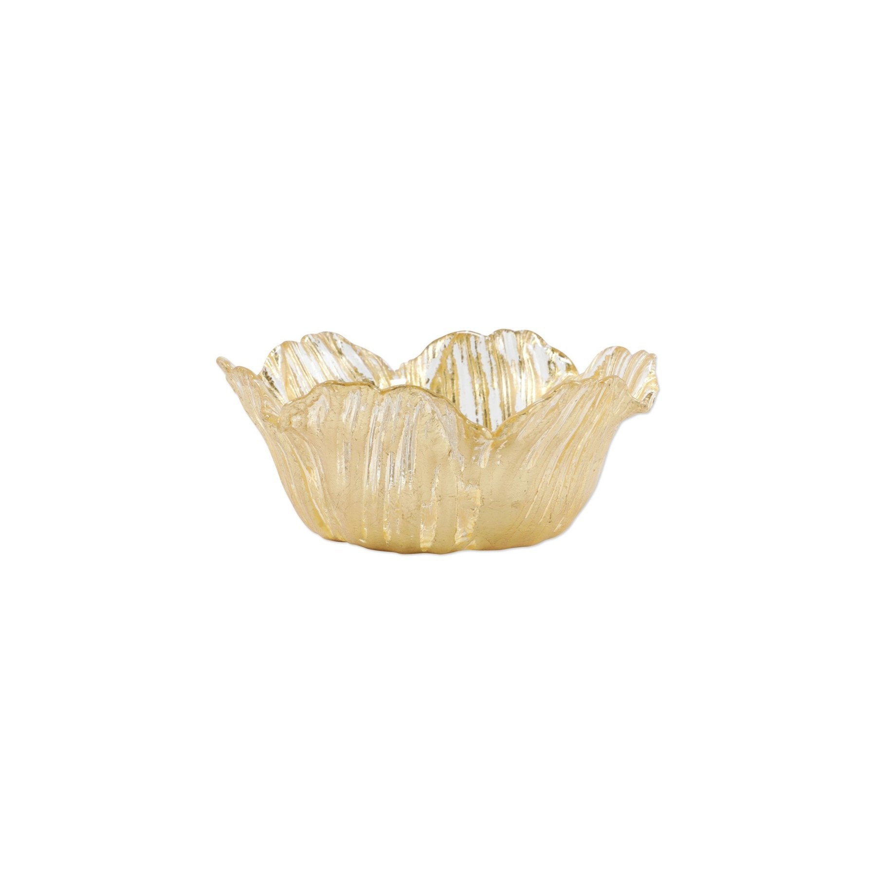 Rufolo Glass Gold Flower Small Bowl