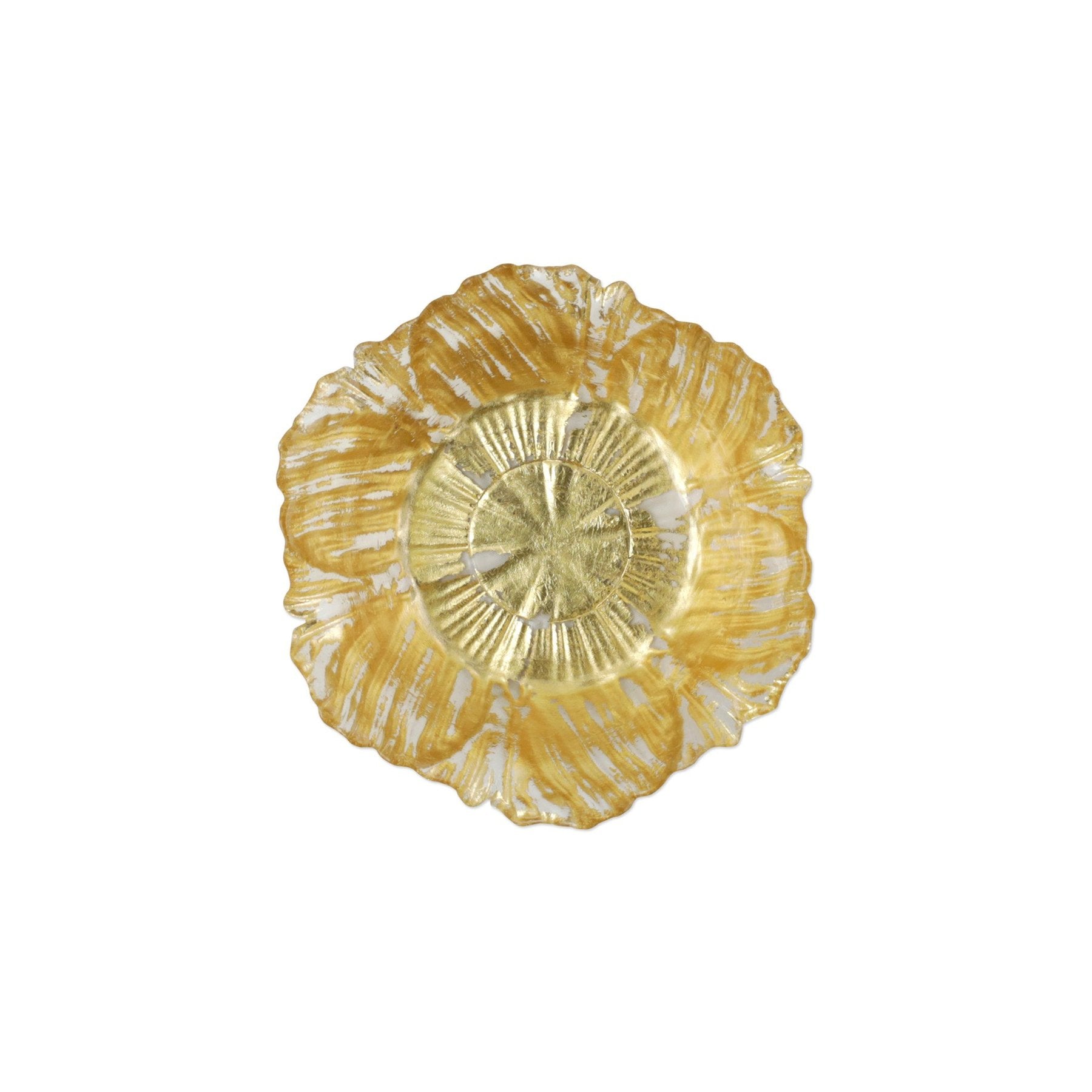 Rufolo Glass Gold Flower Small Bowl