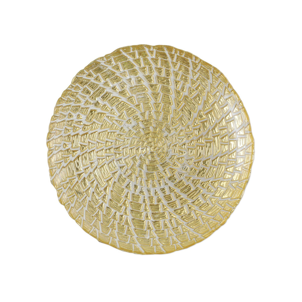 Rufolo Glass Gold Crocodile Small Cake Stand