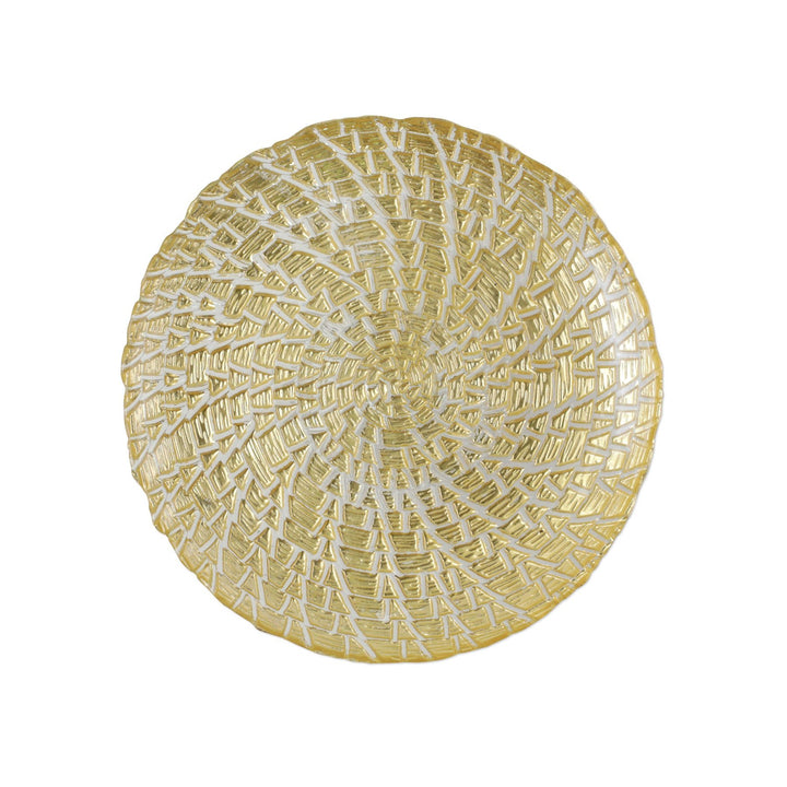 Rufolo Glass Gold Crocodile Small Cake Stand
