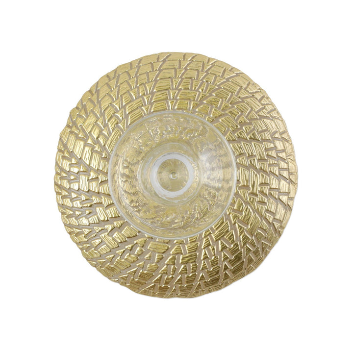Rufolo Glass Gold Crocodile Small Cake Stand