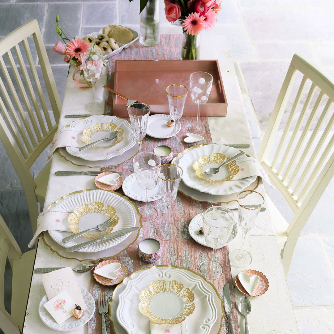 White Incanto Stone Ruffle Dinner Plate