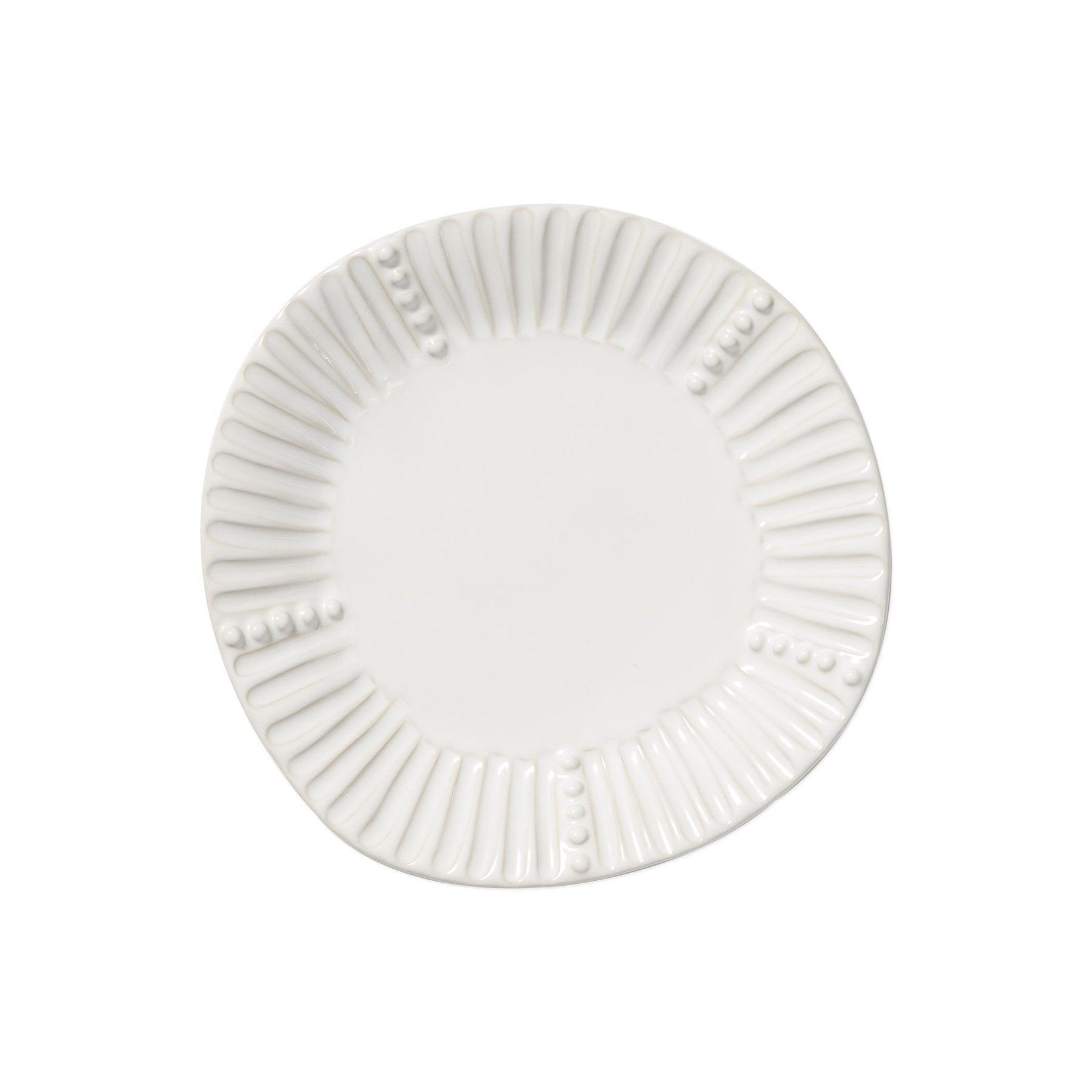 White Incanto Stone Stripe Salad Plate