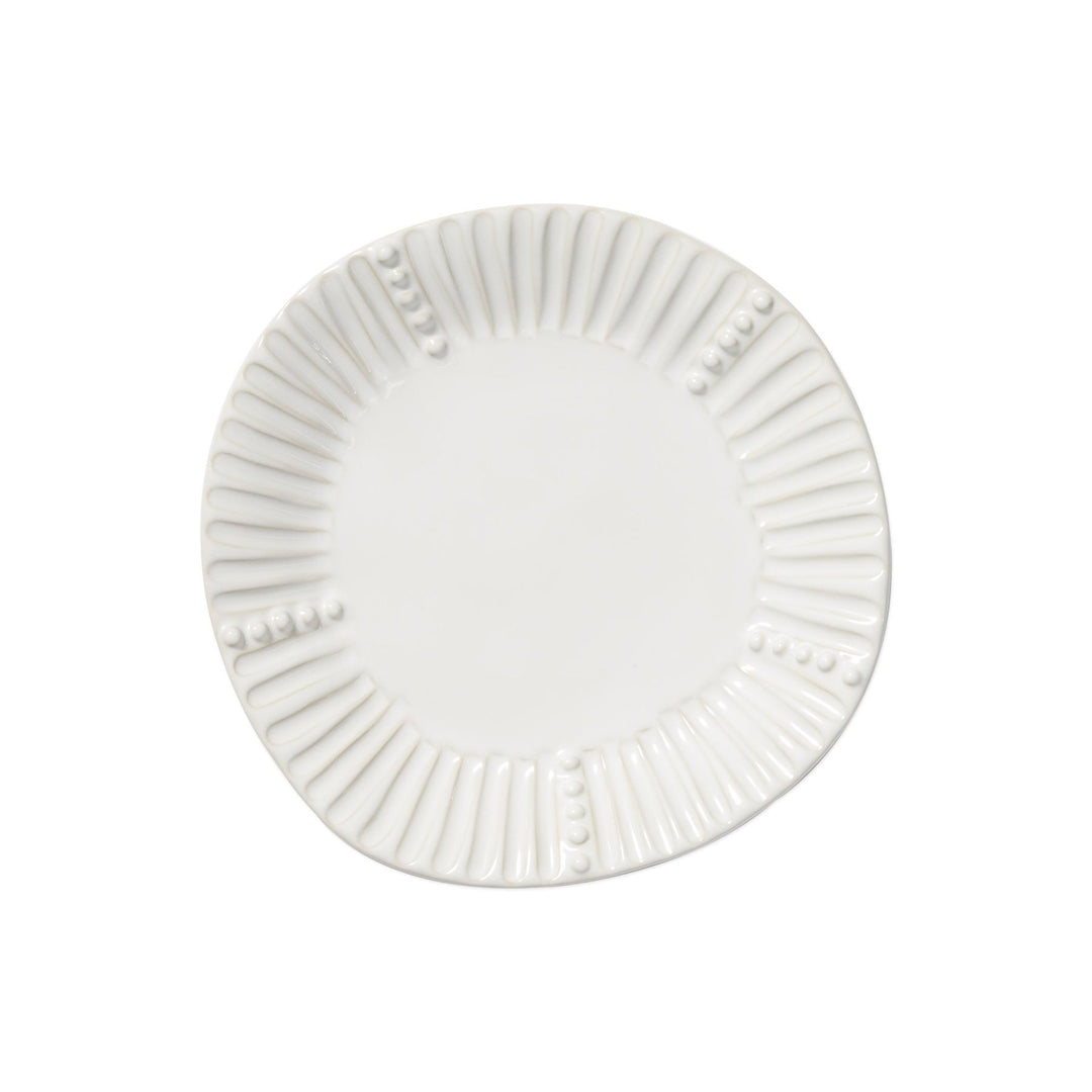 White Incanto Stone Stripe Salad Plate