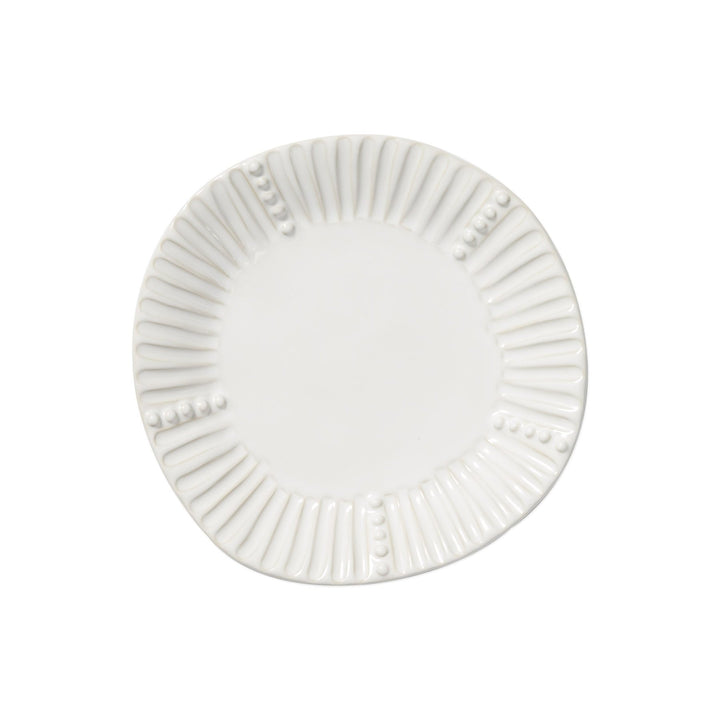 White Incanto Stone Stripe Salad Plate