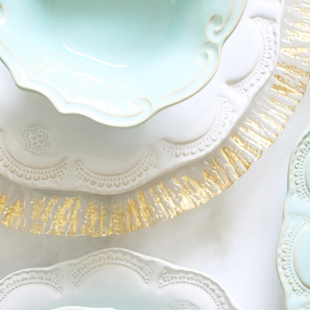 White Incanto Stone Lace Salad Plate 