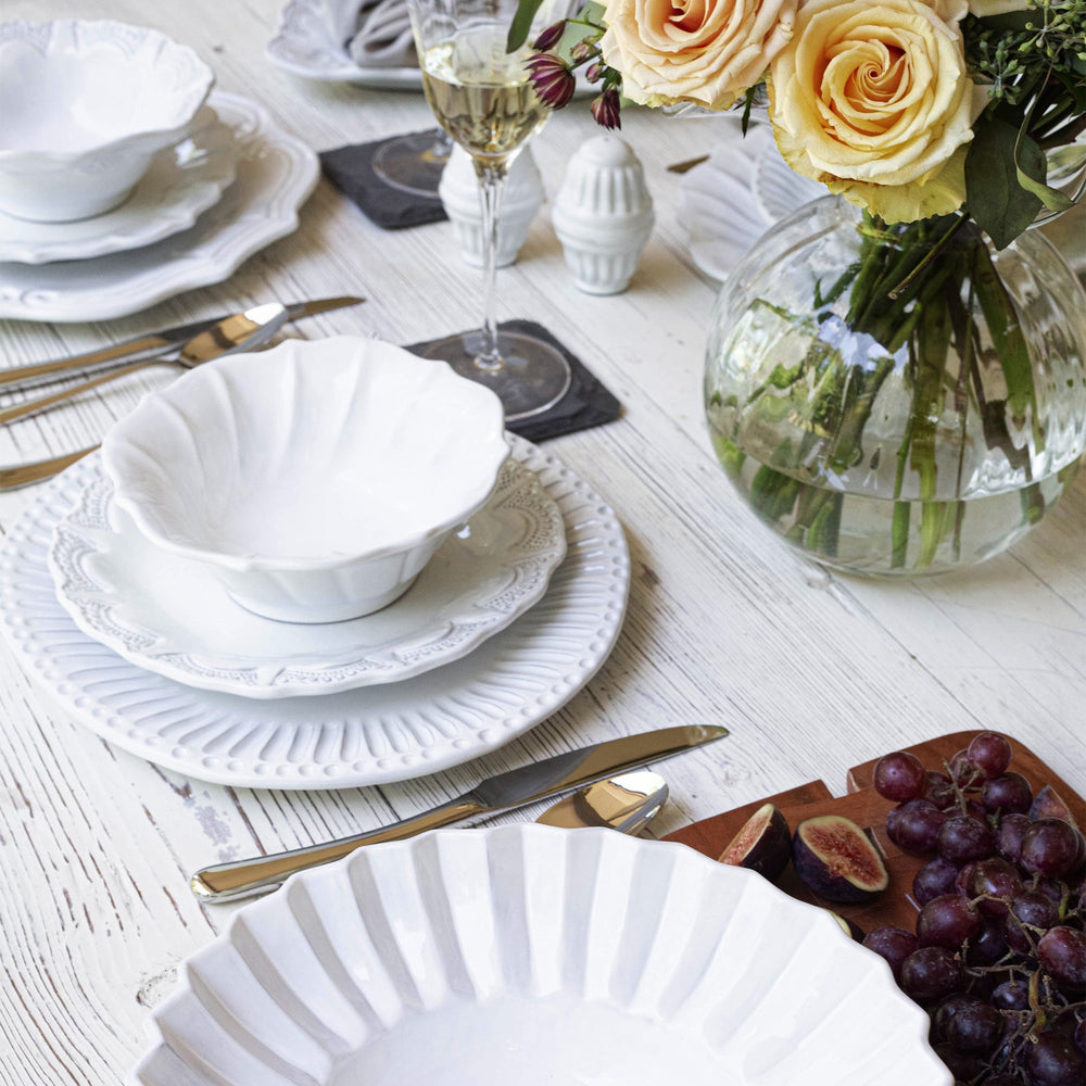 White Incanto Stone Ruffle Cereal Bowl
