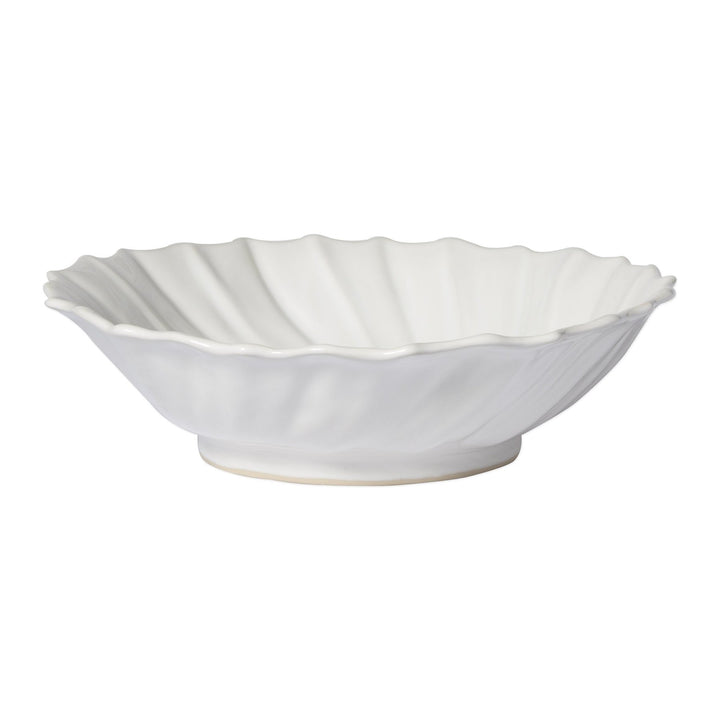 White Incanto Stone Ruffle Large Bowl