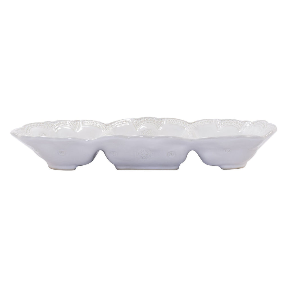 Incanto Stone White Lace Medium Three-Part Server