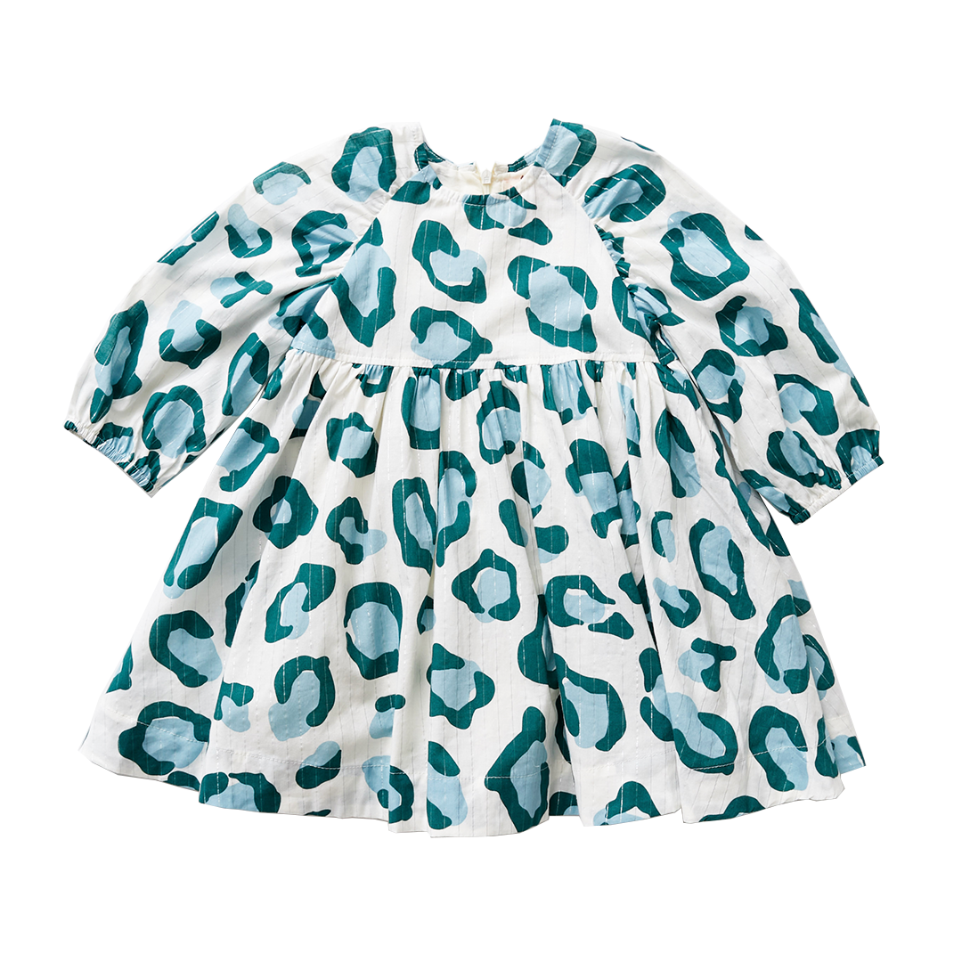 Blue Pine Oversized Leopard Danielle Dress
