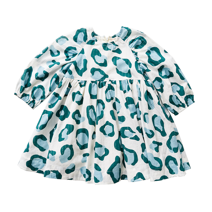 Blue Pine Oversized Leopard Danielle Dress