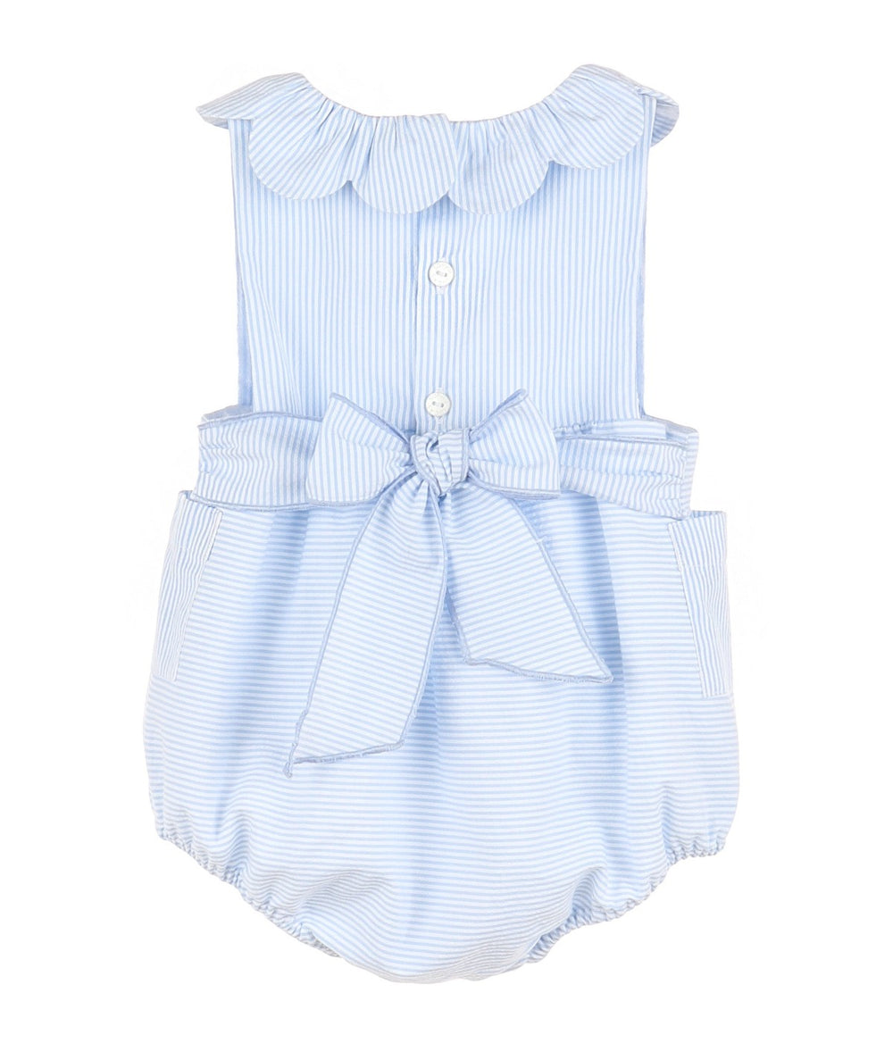 Blue & White Stripe Cul-De-Sac Sunsuit Bubble